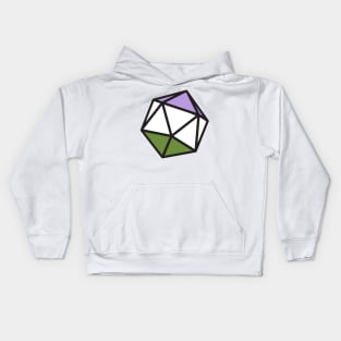 Genderqueer d20 Kids Hoodie